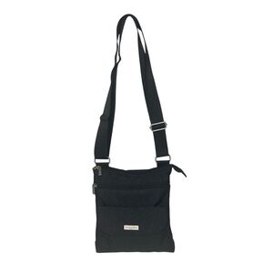 Baggallini Cruiser Slim Small Crossbody Organizer Bag Shoulder Black Nylon Purse